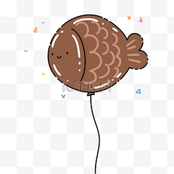 小鱼创意图片_棕色气球MBE风格