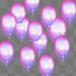 紫色庆祝图片_时尚紫色气球庆祝