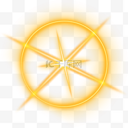 环形放射状黄色渐变太阳光线
