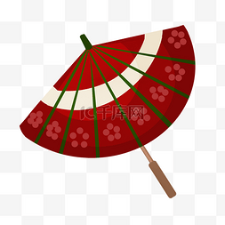 纸油伞图片_ 红色雨伞 