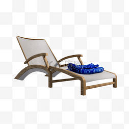 沙滩椅图片_立体沙滩椅png图