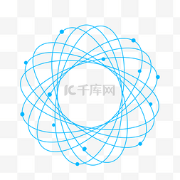 科技感注册按钮图片_圆形几何科技感曲线