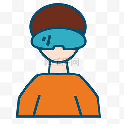 戴VR眼镜小男孩