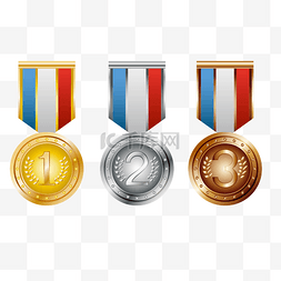 荣誉奖牌前三名徽章