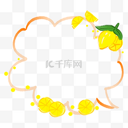 卡通黄色芒果图片_黄色芒果装饰边框