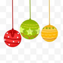 吊球挂饰图片_圣诞节彩色吊饰球
