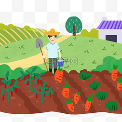 种植养殖基地图片_劳动节绿色扁平风元素种植PNG