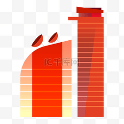 高楼房图片_渐变楼房基站元素