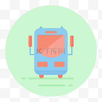 正面的大客车图标