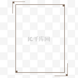 单色简洁线条方形边框电商活动海