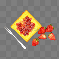草莓酱面包图片_草莓酱面包