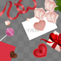 爱心巧克力棒棒糖图片_情人节粉色玫瑰