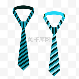 蓝黑斜条纹男士领带