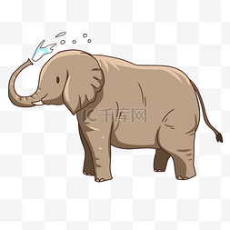 大象动物卡通插画