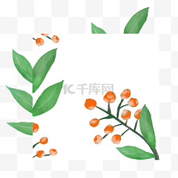 中国水墨风边框图片_水彩植物边框卡片