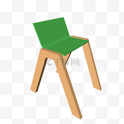 绿色椅子png图片_绿色椅子卡通家具