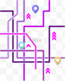 公路地图图片_荧光地铁线路导航GPS