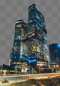 腾讯logo图片_深圳腾讯滨海大厦夜景