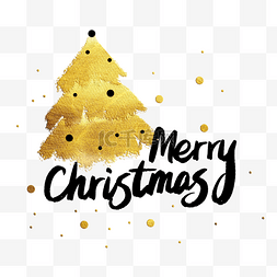 merrychristmas图片_圣诞节金色圣诞字体