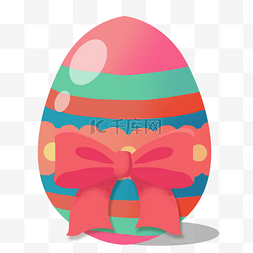 彩色条纹复活节蛋