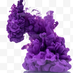 紫色烟雾素材图片_紫色喷墨烟气烟雾
