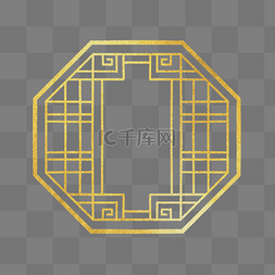 格子窗户图片_金色中式窗格