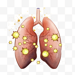 卡通病菌原体图片_肺部感染病毒肺炎