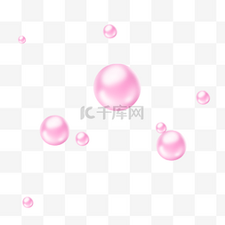 贝壳珍珠线性图片_粉红色泡泡