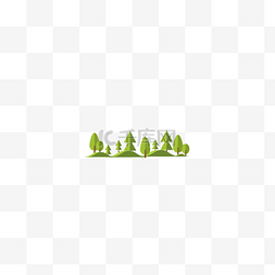 森林绿色卡通图片_卡通手绘绿色森林