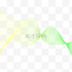 波浪线条绿色抽象