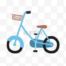 交通工具蓝色自行车