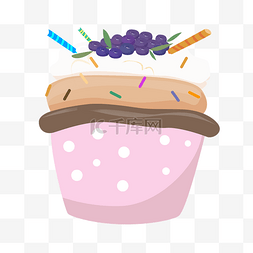紫色纸杯蛋糕