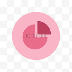 数据图卡通图片_卡通红色圆形百分比图标免扣图