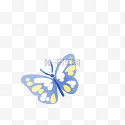 蓝色的蝴蝶免抠图