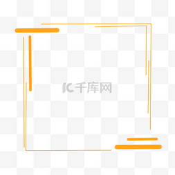 简单边框黄色图片_黄色简约科技感边框