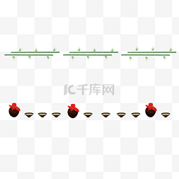 绿色竹叶边框