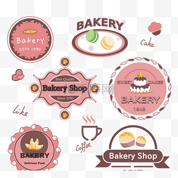 烘烤蛋糕店徽章标志