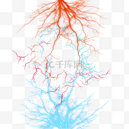 闪电火光图片_冰与火的碰撞