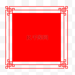 中国风背景新年图片_红色边框元素
