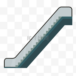 青苔楼梯楼梯图片_灰色电梯楼梯插图