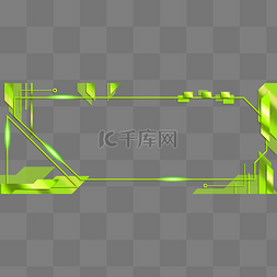 彩色科技长边框绿色装饰图