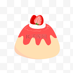 草莓甜品图片_卡通风甜品元素