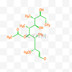 分子式化学图片_装饰绿色化学插图