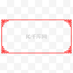 框边图片_中国风花角直边边框