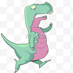 紫色的恐龙图片_紫色装饰的小恐龙