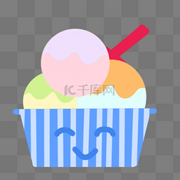 碗装创意冰淇淋插图