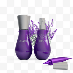 紫色薰衣草护肤瓶