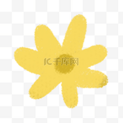 一朵花图片_一朵唯美手绘简单黄花