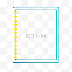 蓝色商务风简约线条边框