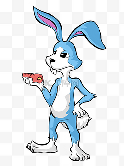 吃萝卜兔子图片_卡通兔子PNG